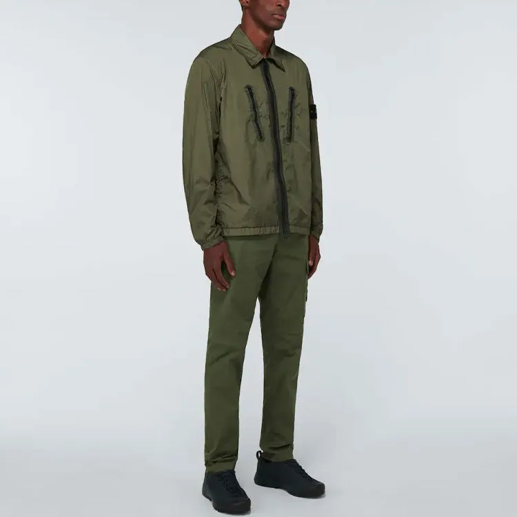 STONE ISLAND Garment Dyed Crinkle Reps Jacket 'Olive Green' 751510523-V0055 sold by KicksCrew product image thumbnail 2