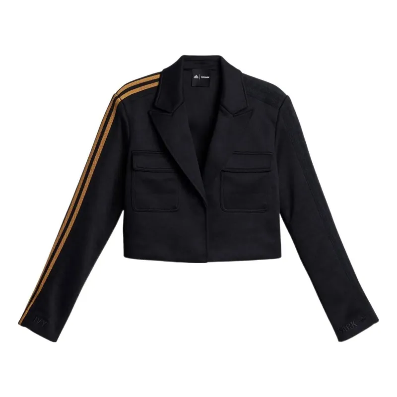 (WMNS) adidas x Ivy Park Suit Crop Jacket 'Black Gold' GP4707 sold by KicksCrew