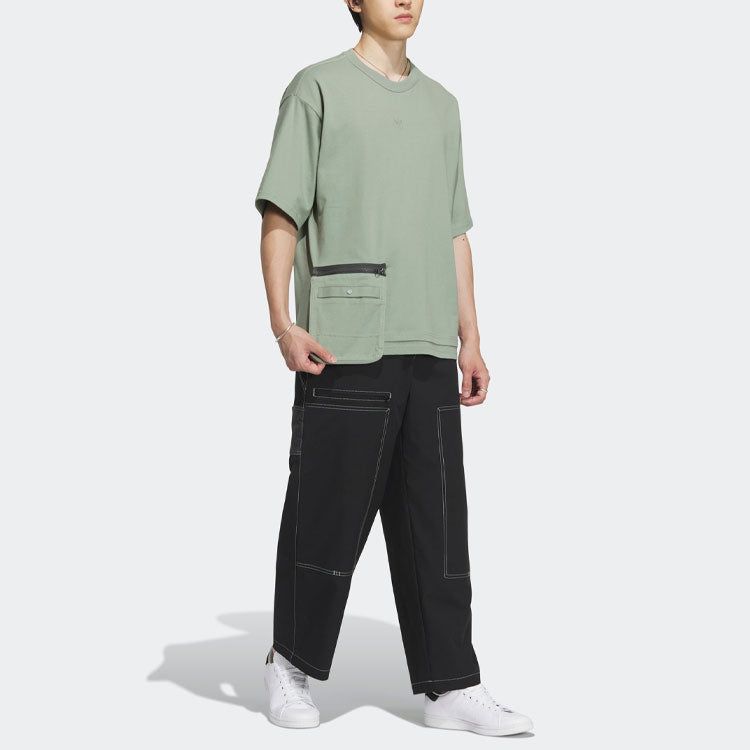 adidas originals Workwear Short Sleeve T-shirt 'Silver Green' HY7246 sold by KicksCrew product image thumbnail 2