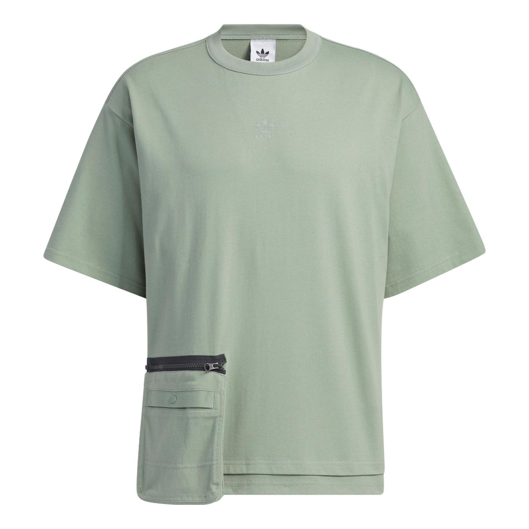 adidas originals Workwear Short Sleeve T-shirt 'Silver Green' HY7246 sold by KicksCrew