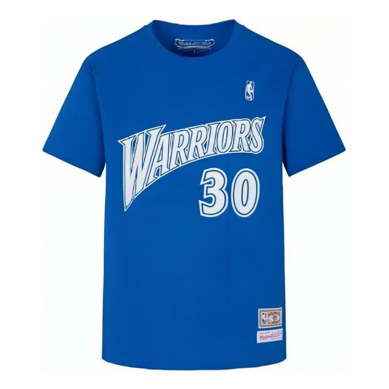 Mitchell & Ness x NBA Golden State Warriors Name Number T-shirt 'Stephen Curry 30' MNJYSST230133-ROYAL sold by KicksCrew