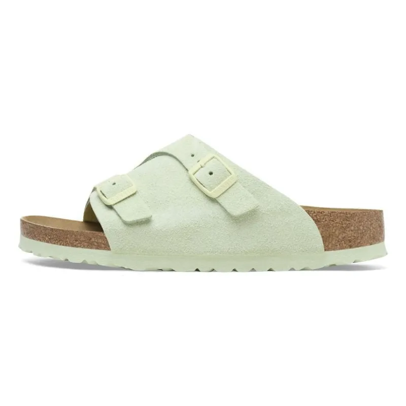Birkenstock Zürich Suede Leather Narrow Fit Sandals 'Faded Lime' 1026826 sold by KicksCrew