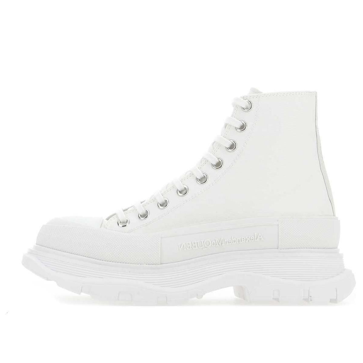 Alexander McQueen Canvas Tread Slick High Top Sneakers 'White' 604254W4L329000 sold by KicksCrew