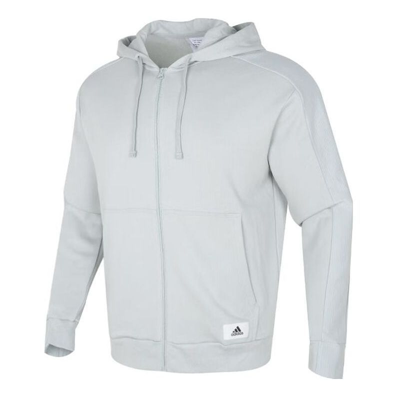 Adidas Lounge French Terry Full Zip Parka Jackets 'White' IQ3425 sold by KicksCrew