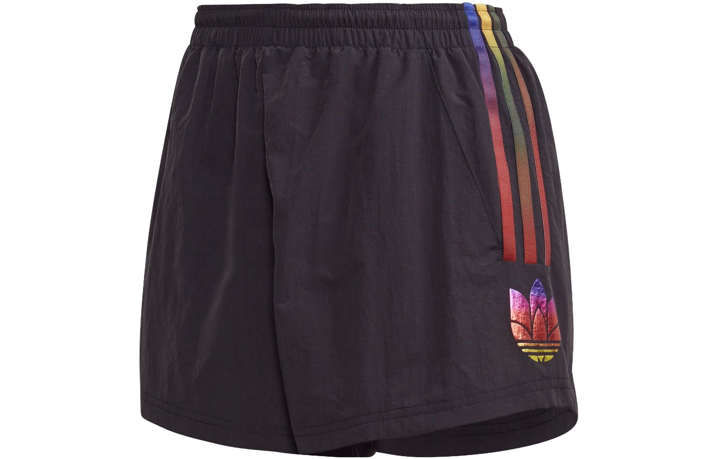 (WMNS) Adidas Originals Adicolor 3D Trefoil Shorts 'Black Yellow' GD3970 sold by KicksCrew product image thumbnail 2