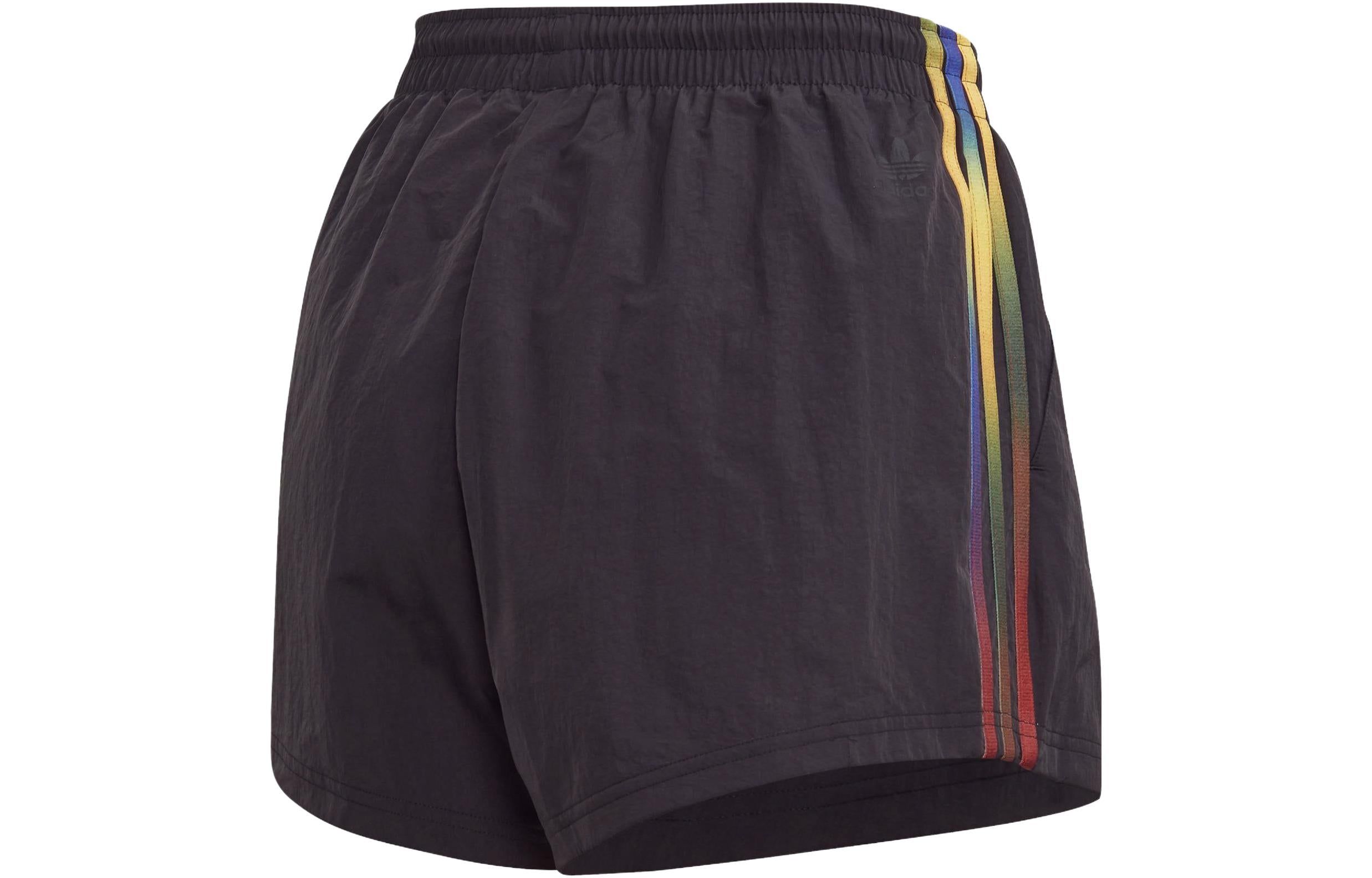 (WMNS) Adidas Originals Adicolor 3D Trefoil Shorts 'Black Yellow' GD3970 sold by KicksCrew product image thumbnail 3