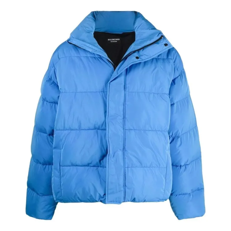 Balenciaga BB Logo Puffer Jacket 'Indigo' 642228TFO044011 sold by KicksCrew