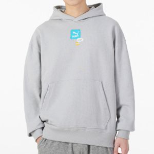 Puma Oversize Trend Graphic Logo Hoodie 'Grey' 536061-19 sold by KicksCrew