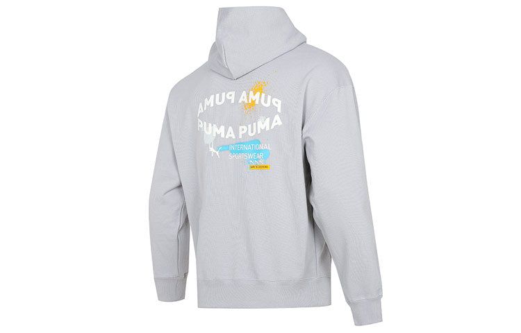 Puma Oversize Trend Graphic Logo Hoodie 'Grey' 536061-19 sold by KicksCrew product image thumbnail 2