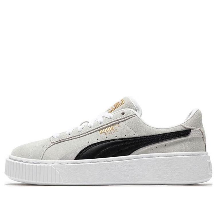 PUMA SuedePlatform 'White and Black' 395225-02 sold by KicksCrew
