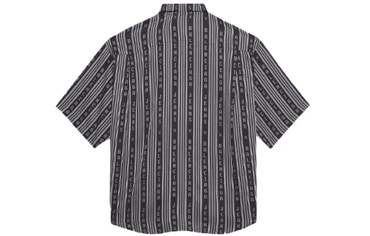 Balenciaga Striped 'Balenciaga Jeans' Shirt 'Grey Black' 647354TKL321269 sold by KicksCrew product image thumbnail 2