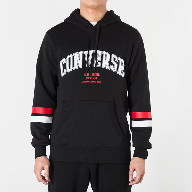 Converse Collegiate Text Pullover Hoodie 'Black' 10017352-A01 sold by KicksCrew product image thumbnail 3