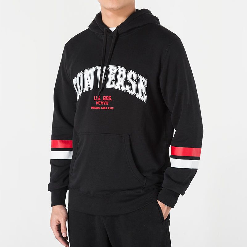 Converse Collegiate Text Pullover Hoodie 'Black' 10017352-A01 sold by KicksCrew product image thumbnail 5