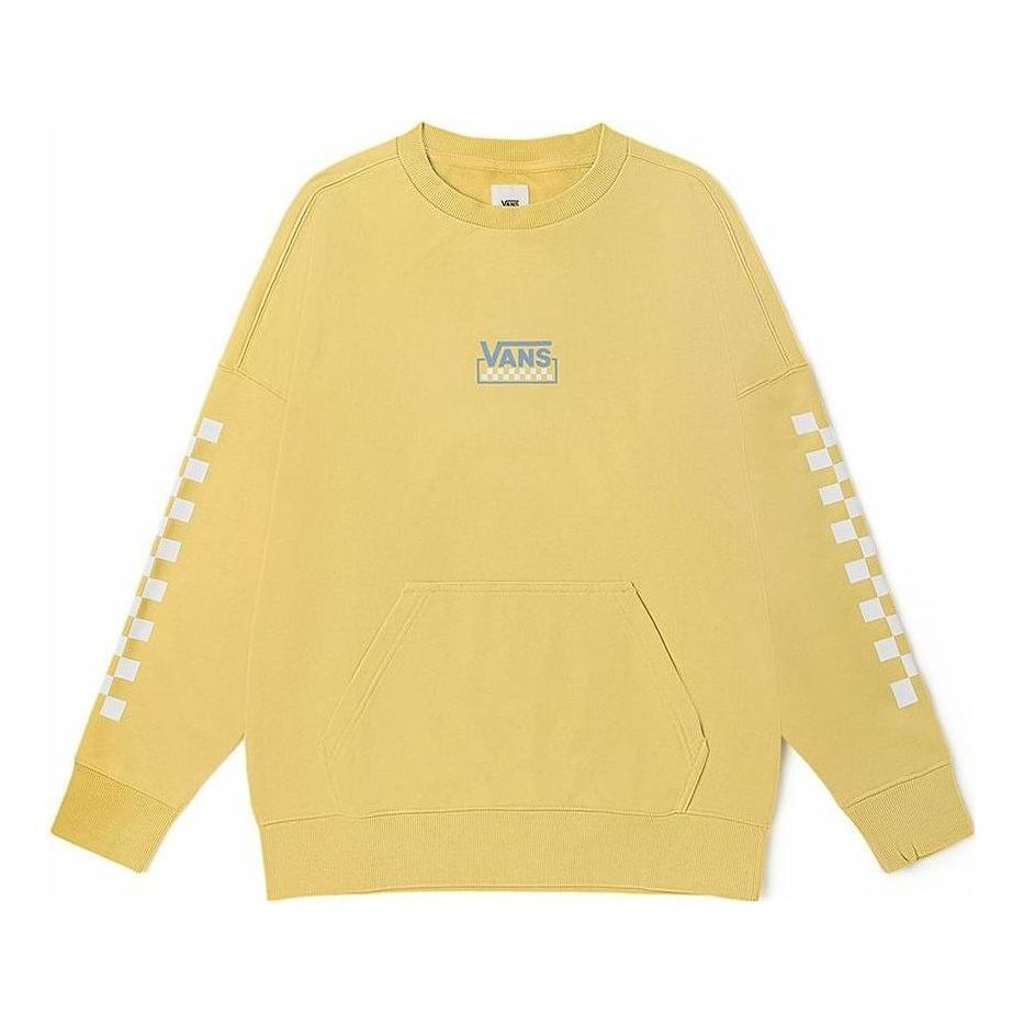 Vans Logo Printed Crew Sweater 'Yellow White Grey' VN0002BYY7O sold by KicksCrew