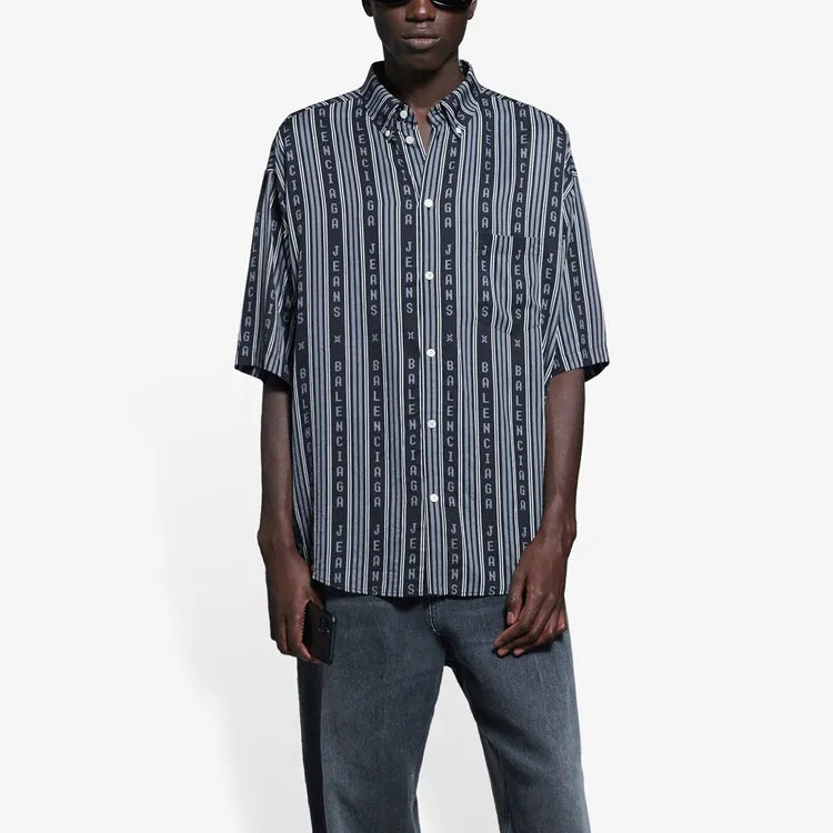 Balenciaga Striped 'Balenciaga Jeans' Shirt 'Grey Black' 647354TKL321269 sold by KicksCrew product image thumbnail 4