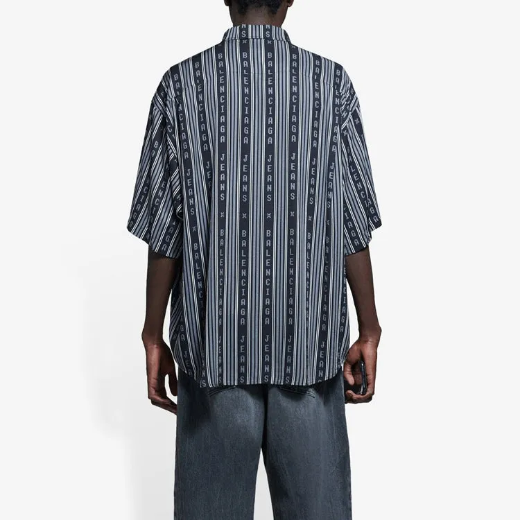 Balenciaga Striped 'Balenciaga Jeans' Shirt 'Grey Black' 647354TKL321269 sold by KicksCrew product image thumbnail 5