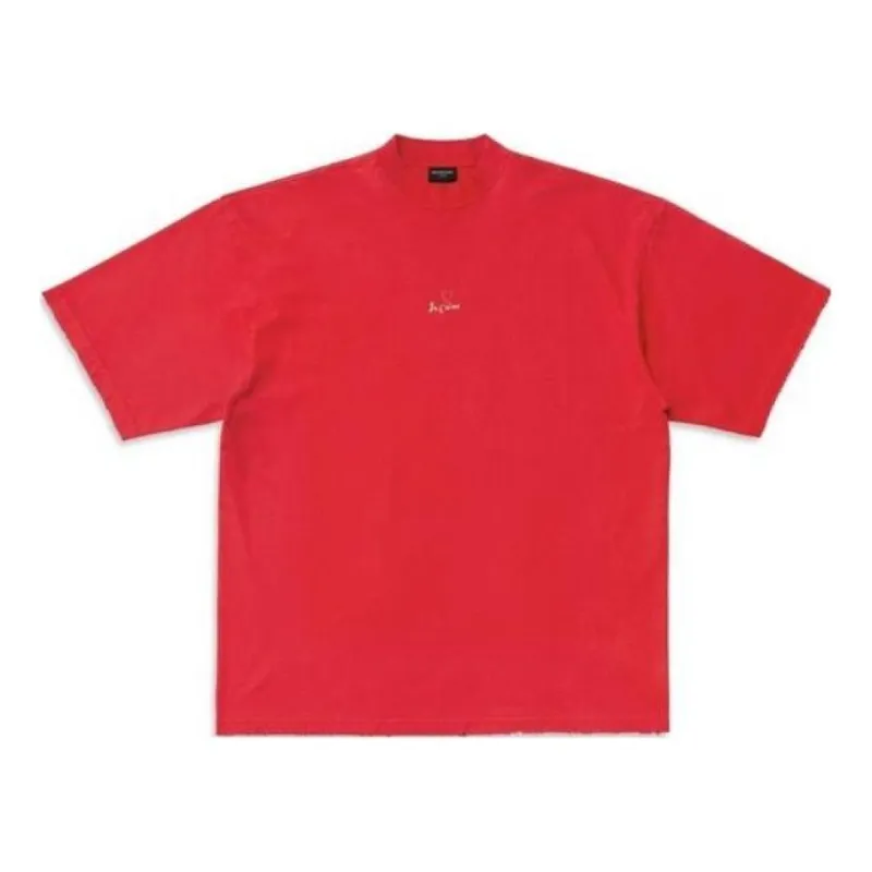 Balenciaga Je t'aime T-shirt Large Fit 'Red' 744439TOVM75871 sold by KicksCrew