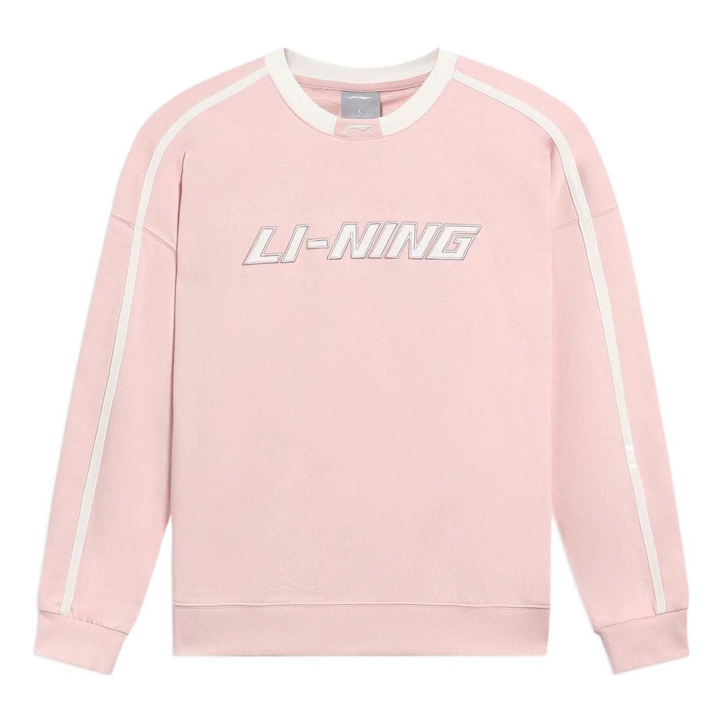 Li-Ning Striped Graphic Sweatshirt 'Pink White' AWDRD50-5 sold by KicksCrew