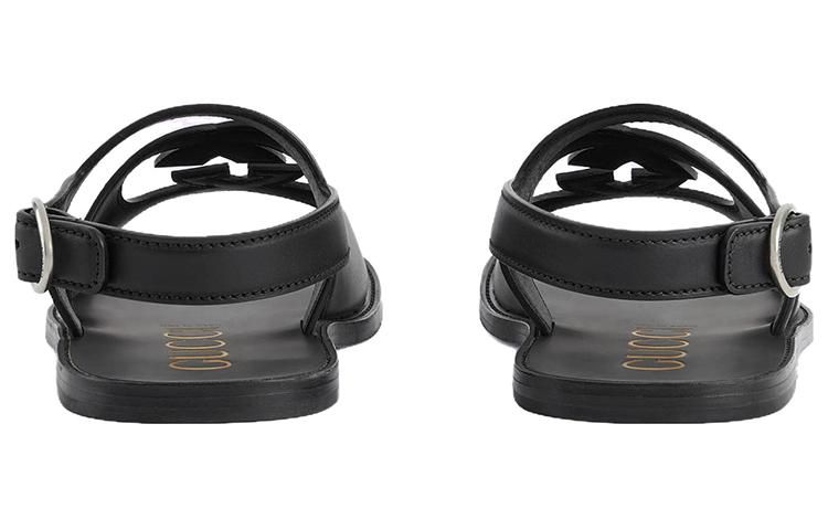 GUCCI Cut-Out Detailed Interlocking G Sandals 'Black' 723627-US000-1000 sold by KicksCrew product image thumbnail 5
