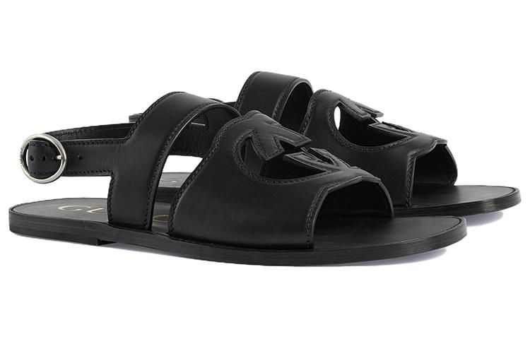 GUCCI Cut-Out Detailed Interlocking G Sandals 'Black' 723627-US000-1000 sold by KicksCrew product image thumbnail 3