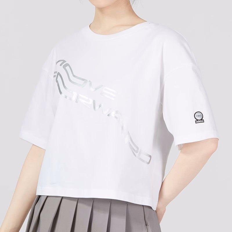 (WMNS) Adidas Neo Logo T-Shirts 'White' IA6757 sold by KicksCrew product image thumbnail 4