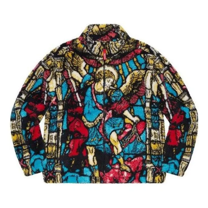 Supreme Saint Michael Fleece Jacket 'Multi-Color' SUP-SS21-586 sold by KicksCrew