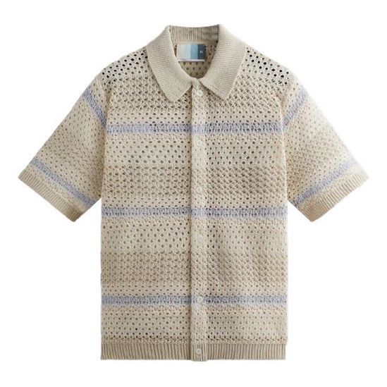 KITH Thompson Crochet Buttondown 'Veil' KHM031095-105 sold by KicksCrew