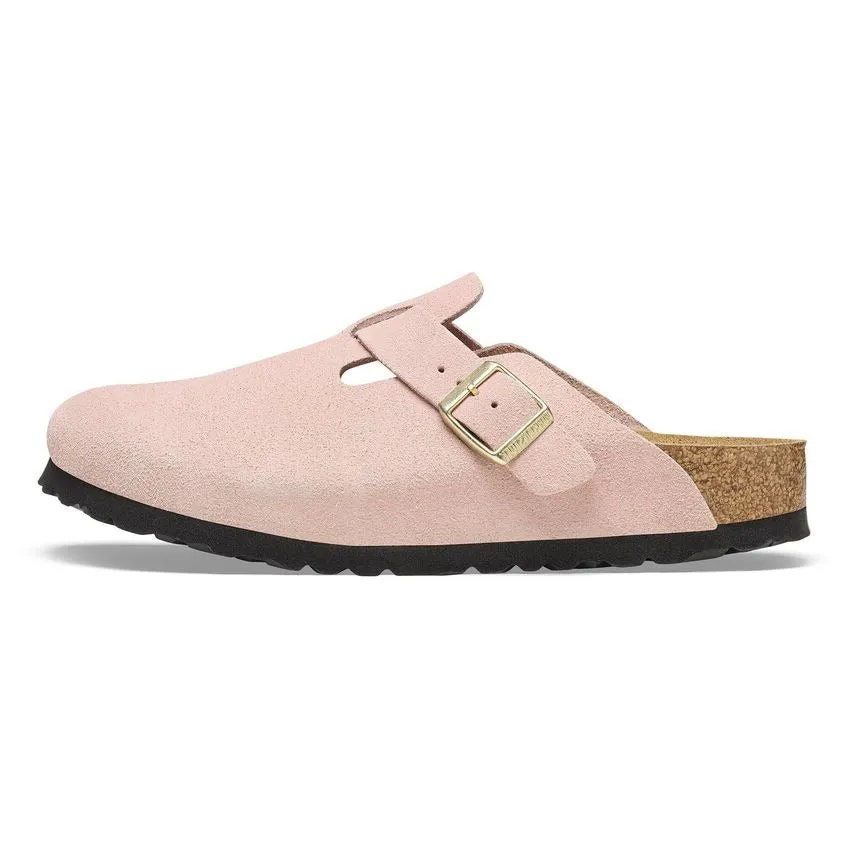 Birkenstock Boston Suede Leather Sandals 'Light Rose' 1026139 sold by KicksCrew