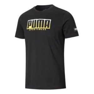 Puma Athletics Logo Tee 'Black' 583831-56 sold by KicksCrew