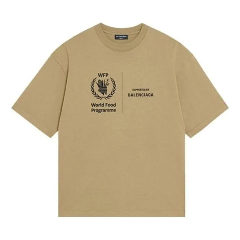 (WMNS) Balenciaga x World Food Program T-Shirt 'Beige' 612965THV849605 sold by KicksCrew
