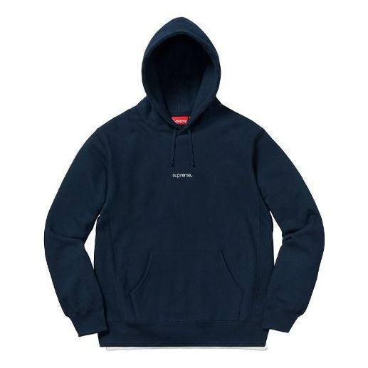 Supreme FW18 Trademark Hooded Sweatshirt 'Navy' SUP-FW18-302 sold by KicksCrew