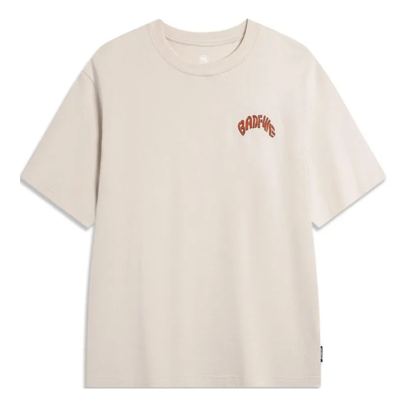 Li-Ning BadFive Hoops Graphic T-shirt 'Light Brown' AHSU435-4 sold by KicksCrew
