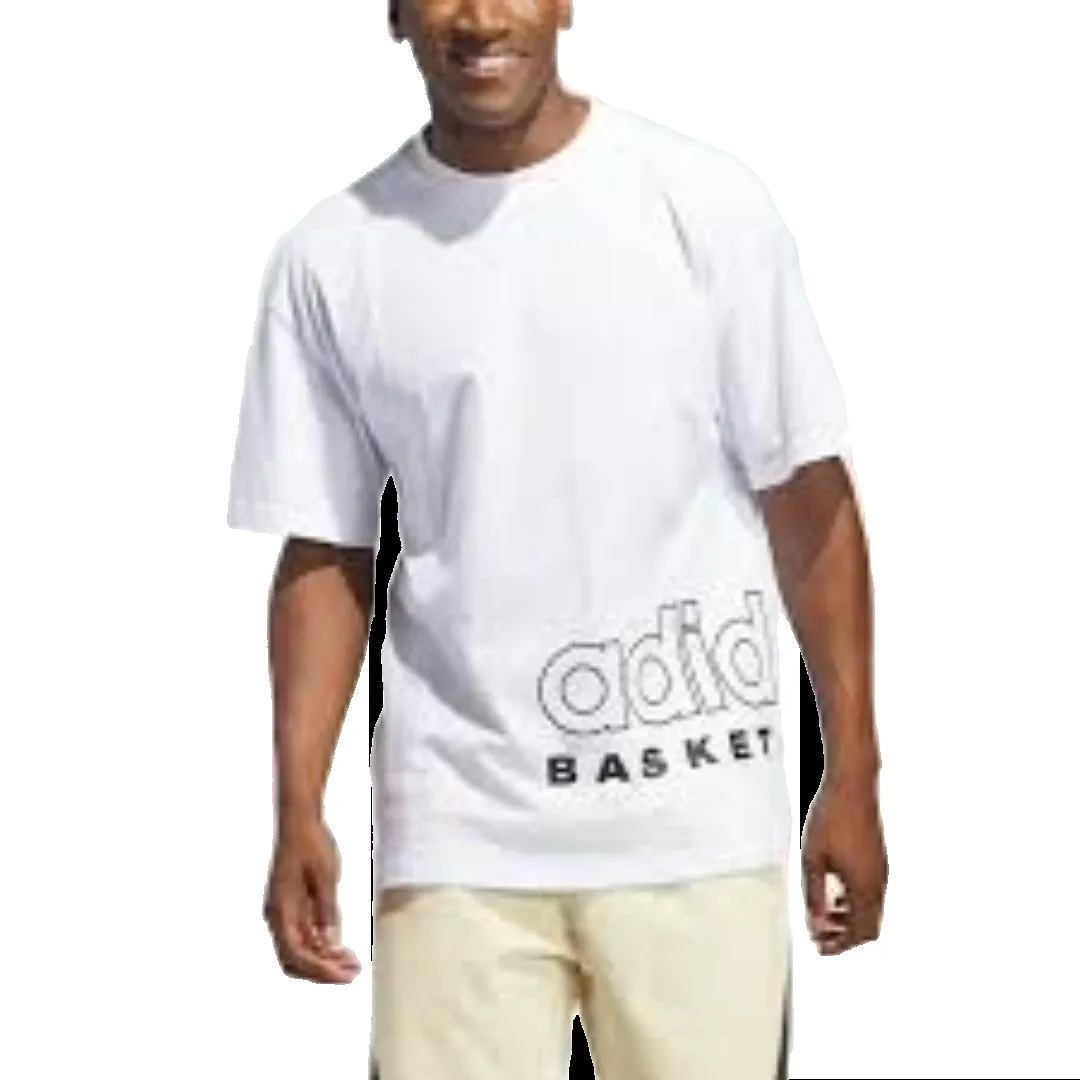 adidas Basketball Select T-Shirt Asia Sizing 'White' IS0525 sold by KicksCrew product image thumbnail 2