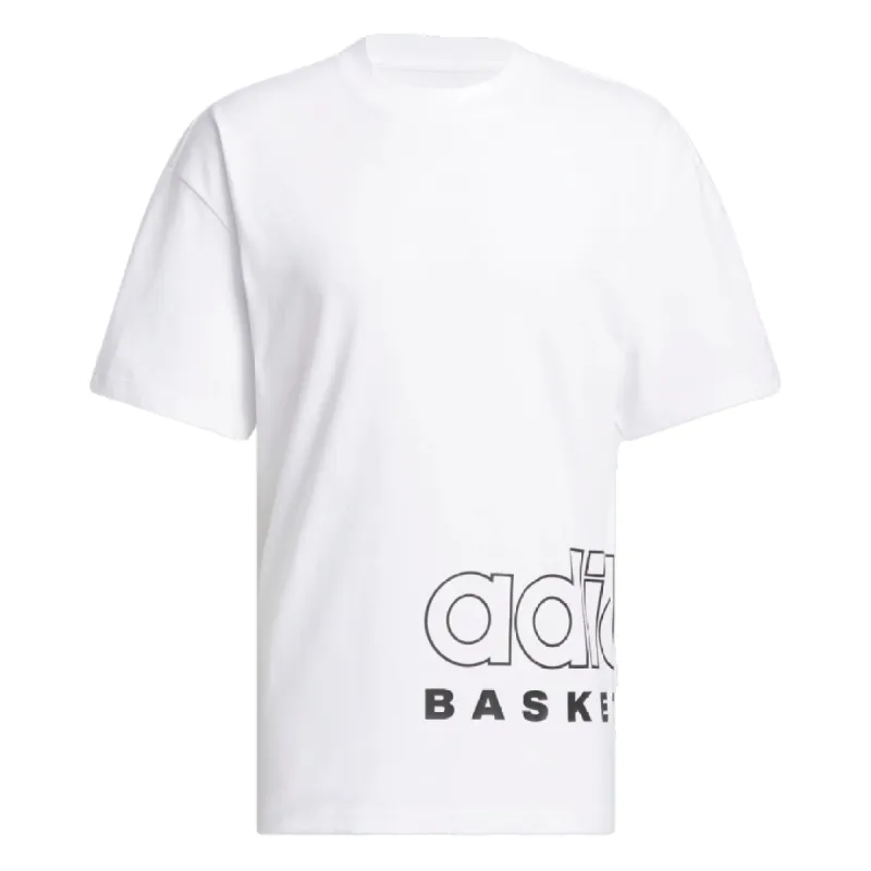 adidas Basketball Select T-Shirt Asia Sizing 'White' IS0525 sold by KicksCrew