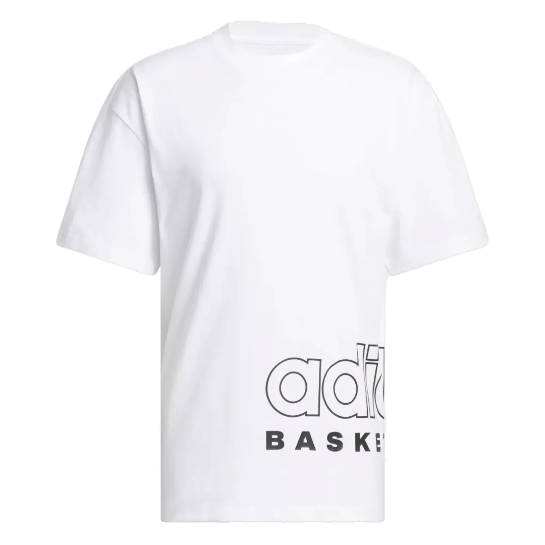 adidas Basketball Select T-Shirt Asia Sizing 'White' IS0525 sold by KicksCrew