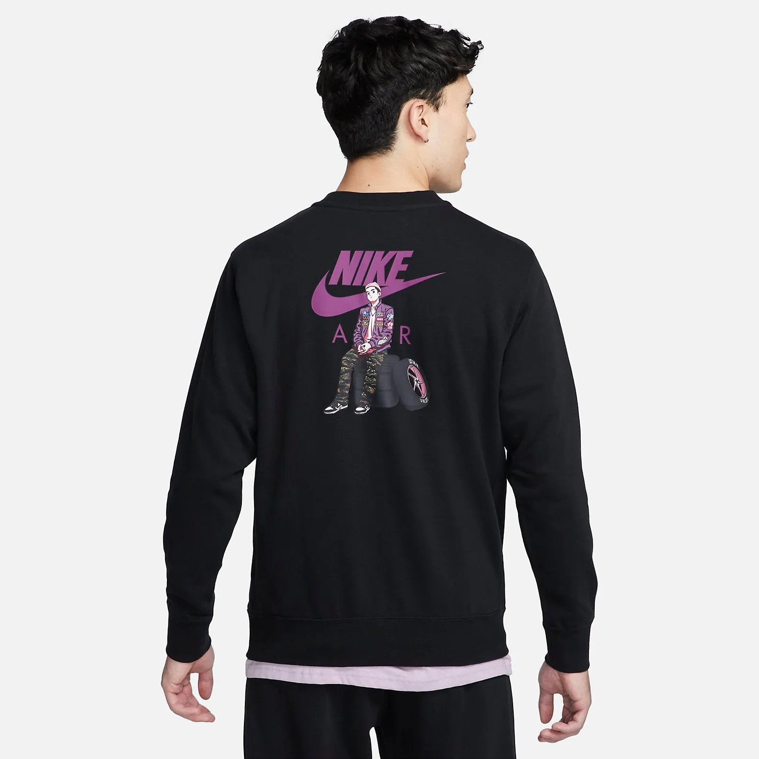 Nike NSW French Terry Crewneck Sweatshirt 'Black' FN8515-010