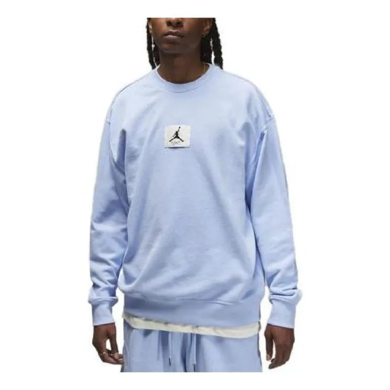 Air Jordan Essentials Fleece Crew-Neck Sweatshirt 'Blue' FB6932-425 sold by KicksCrew
