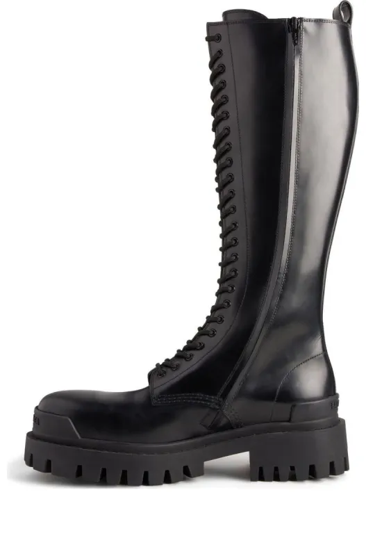 (WMNS) Balenciaga Strike 20mm Boots 'Black Matte Smooth Calfskin' 763557WA9601000 sold by KicksCrew