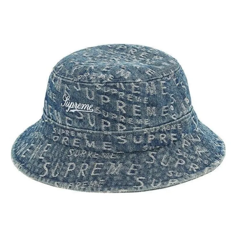 Supreme Warp Jacquard Logos Denim Crusher 'Teal White' SUP-SS21-818 sold by KicksCrew