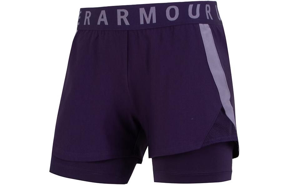 (WMNS) Under Armour Play Up 2In1 Short 'Purple' 1351981-570 sold by KicksCrew product image thumbnail 2