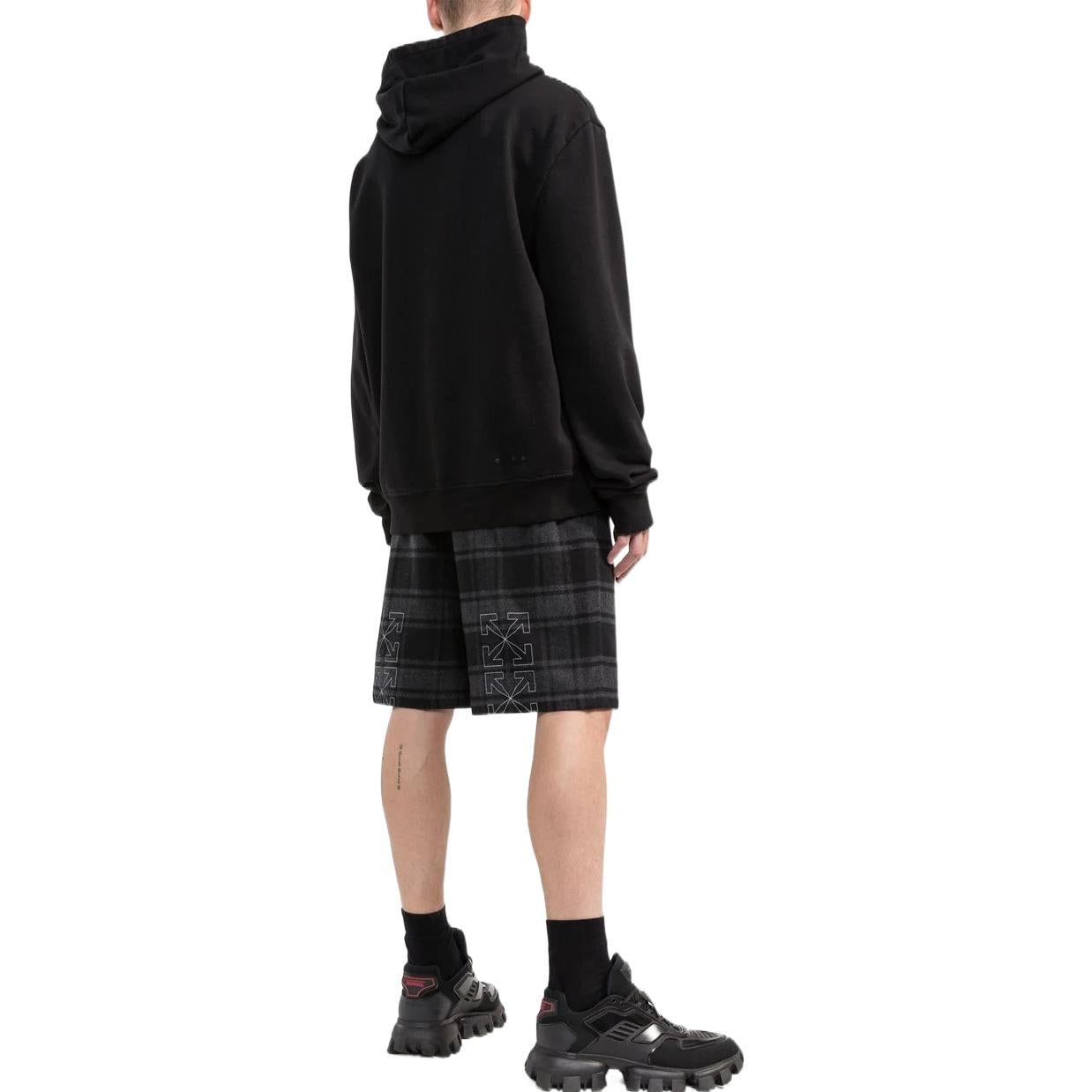 Off-White Check-Print Shorts 'Black Grey' OMCB058C99FAB0010501 sold by KicksCrew product image thumbnail 3