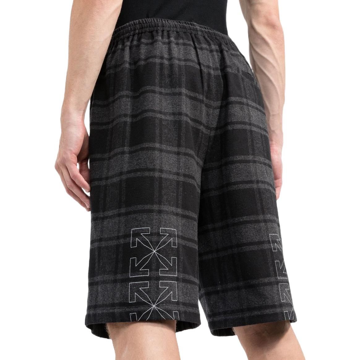 Off-White Check-Print Shorts 'Black Grey' OMCB058C99FAB0010501 sold by KicksCrew product image thumbnail 4