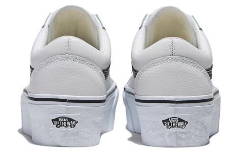 (WMNS) Vans Old Skool Stackform Leather 'White Black' VN0A7Q5MTWB sold by KicksCrew