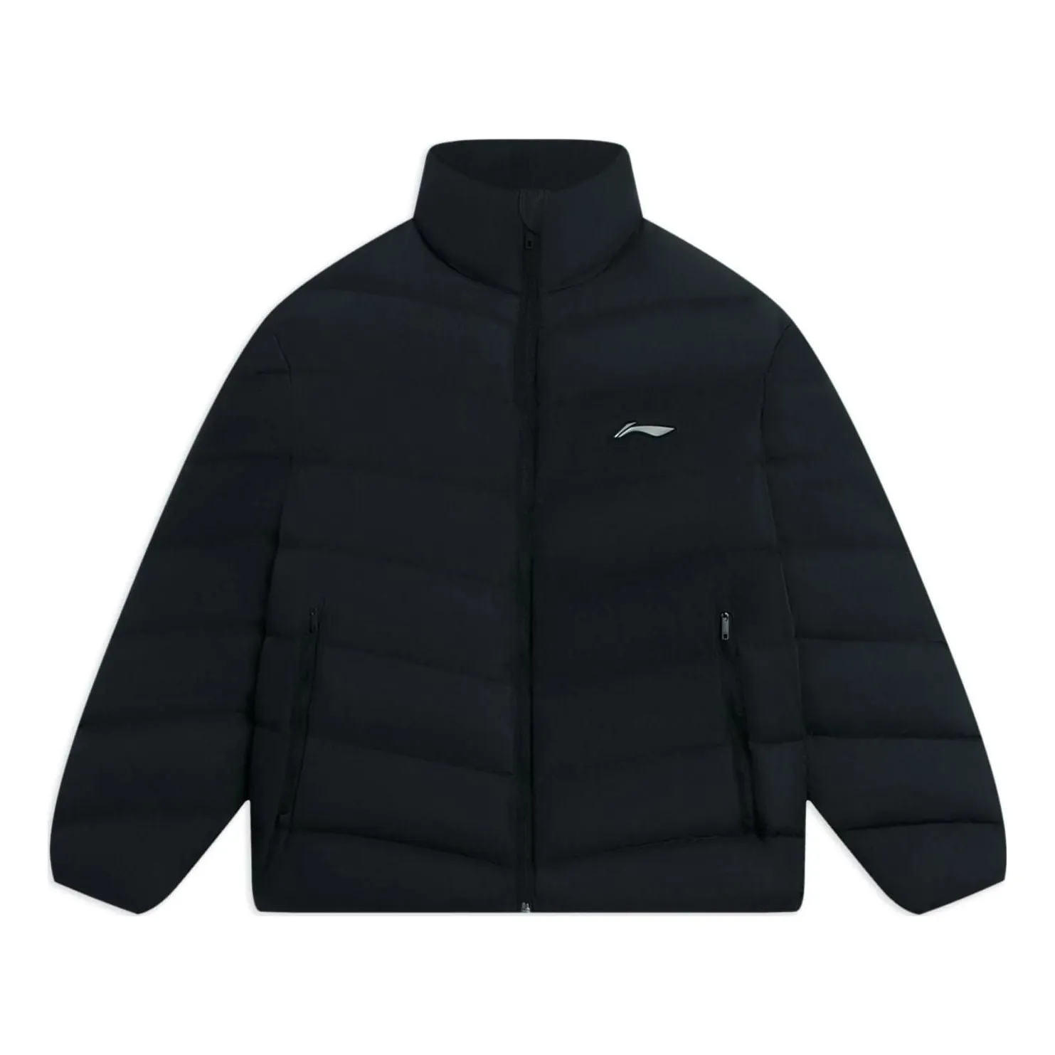Li-Ning Essential Logo Down Jacket 'Black' AYMS267-1 sold by KicksCrew
