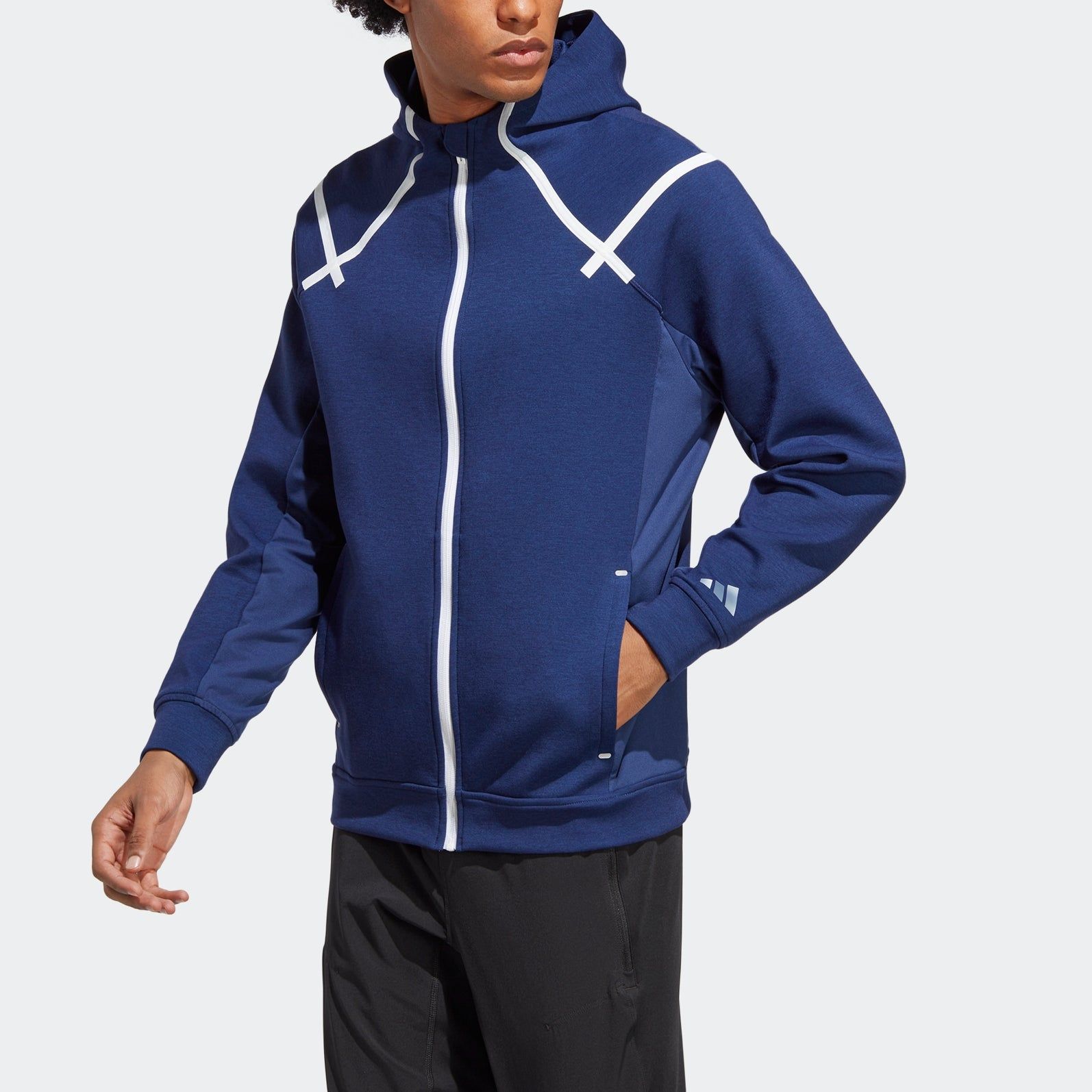 Adidas Workout Teach Not Preach Full-Zip Jackets 'Blue' IB9018 sold by KicksCrew product image thumbnail 2