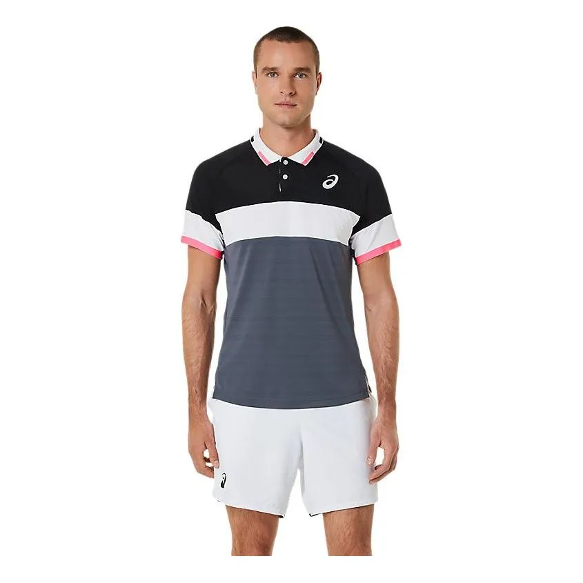 ASICS Match Polo Shirt 'Performance Black Carrier Grey