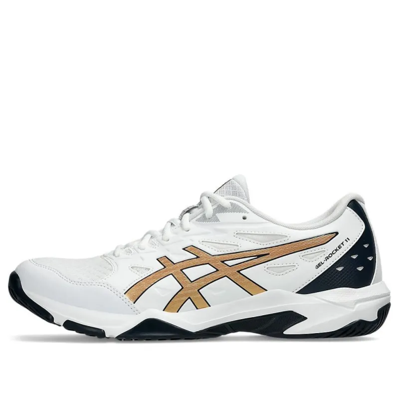 ASICS Gel-Rocket 11 'White Pure Gold Navy' 1071A091-103 sold by KicksCrew
