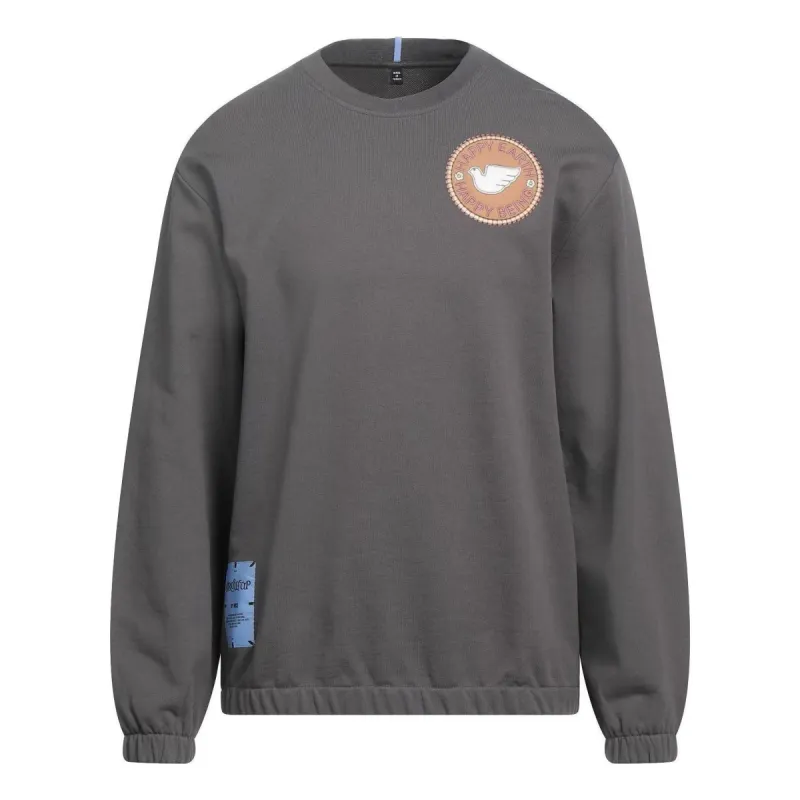 Alexander McQueen Happy Earth Happy Being Slogan Long Sleeves T-Shirt 'Grey' 669496-RST55-2007 sold by KicksCrew