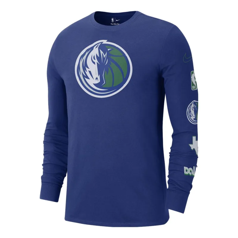Nike x NBA Dallas Mavericks City Edition Long-Sleeve T-Shirt 'Blue' DV6030-495 sold by KicksCrew