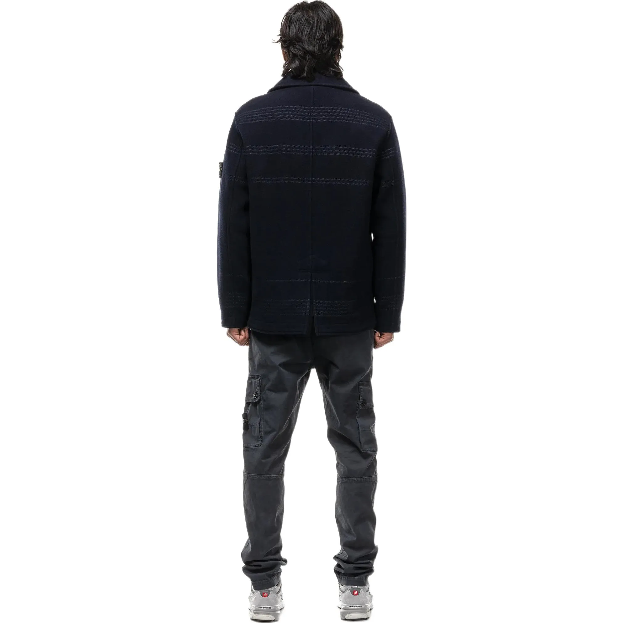 STONE ISLAND Double-Breasted Logo Patch Jacket 'Black' 771542952-V0020 sold by KicksCrew product image thumbnail 2